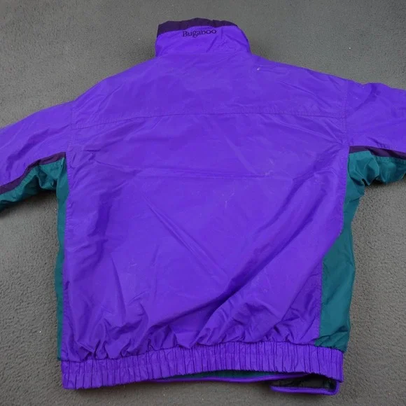 Vintage Columbia Jacket Mens Large Purple Teal Bugaboo Fleece Lined Nylon 90s - Picture 11 of 15